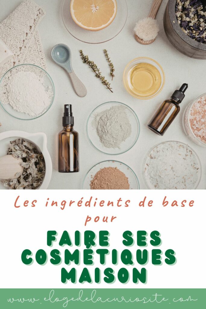ingrédients cosmétiques maison diy la liste pour un kit de débutant